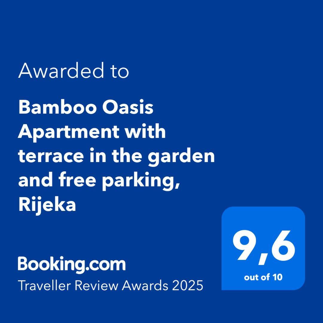 Bamboo Oasis Apartment With Terrace In The Garden And Free Parking, 里耶卡 外观 照片